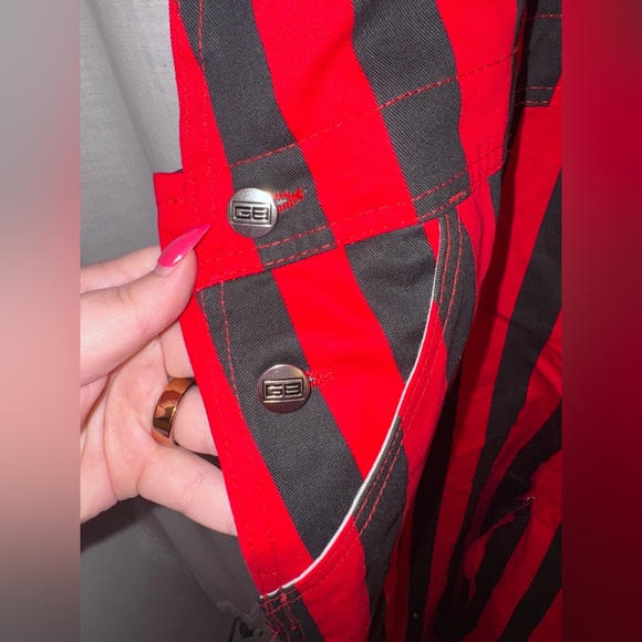 NWT University of Georgia Striped Game Bibs Overalls - Picture 8 of 10